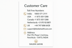Customer Care Contact Details