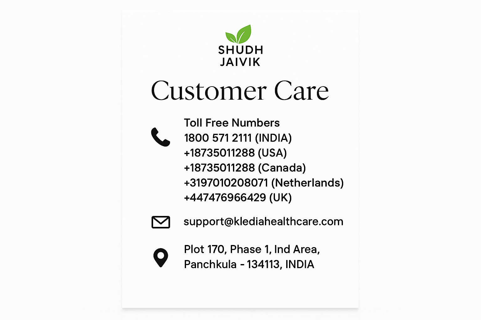 KLEDIA Healthcare Customer Care