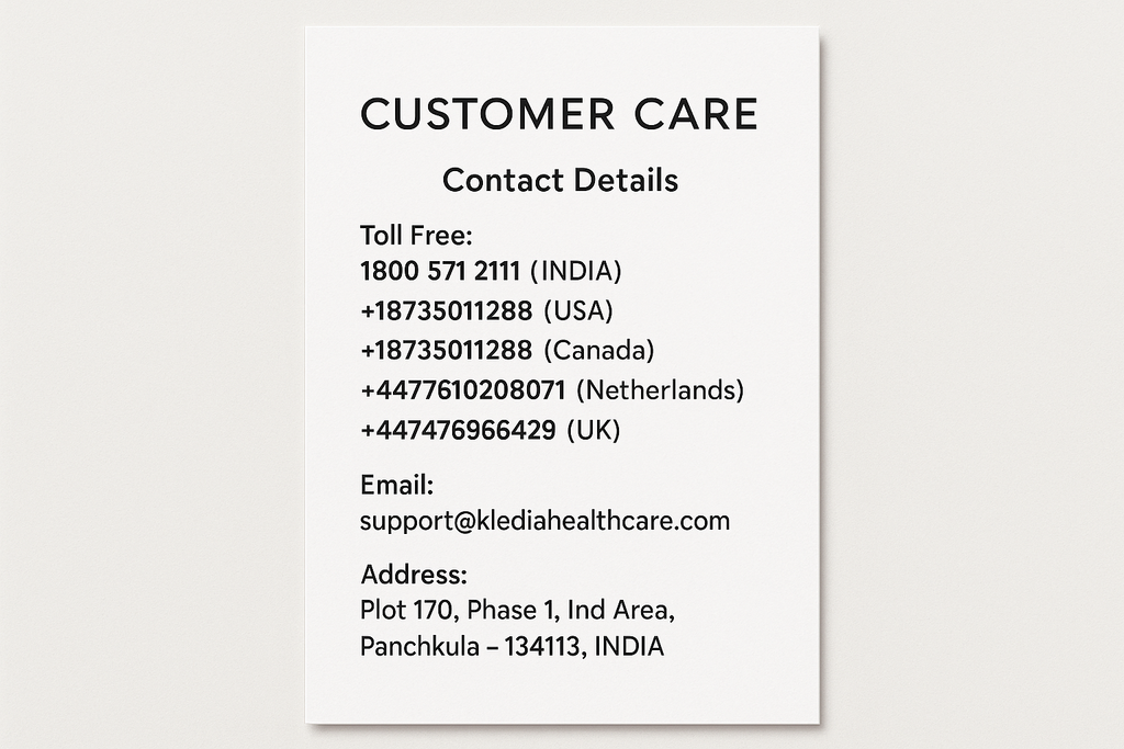 KLEDIA Healthcare - Customer Care