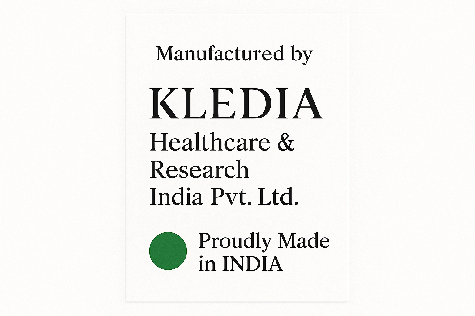 KLEDIA Healthcare manufacturer details