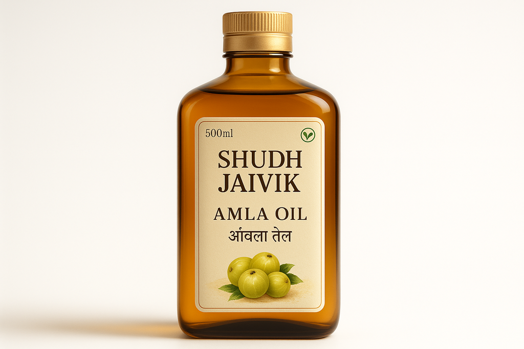 Shudh Jaivik Amla Oil - Premium Product Packaging