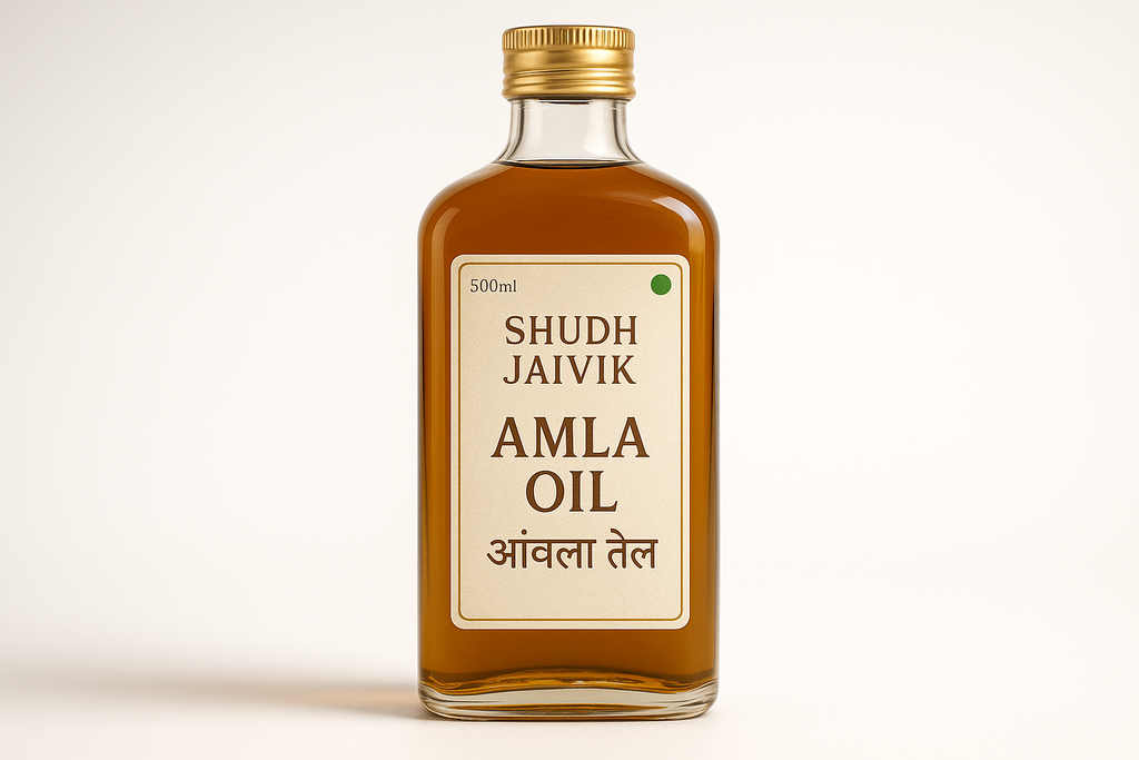 Shudh Jaivik Amla Oil - Premium Product Photography