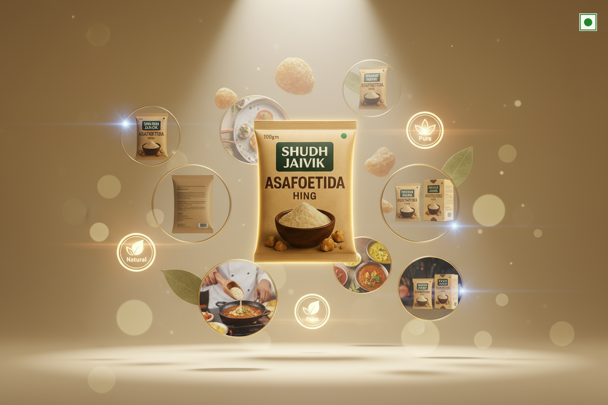 Shudh Jaivik Asafoetida - Premium 3D Exhibition Display