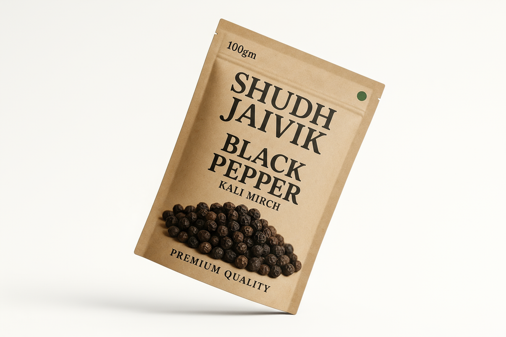 Shudh Jaivik Black Pepper - 45° Angle