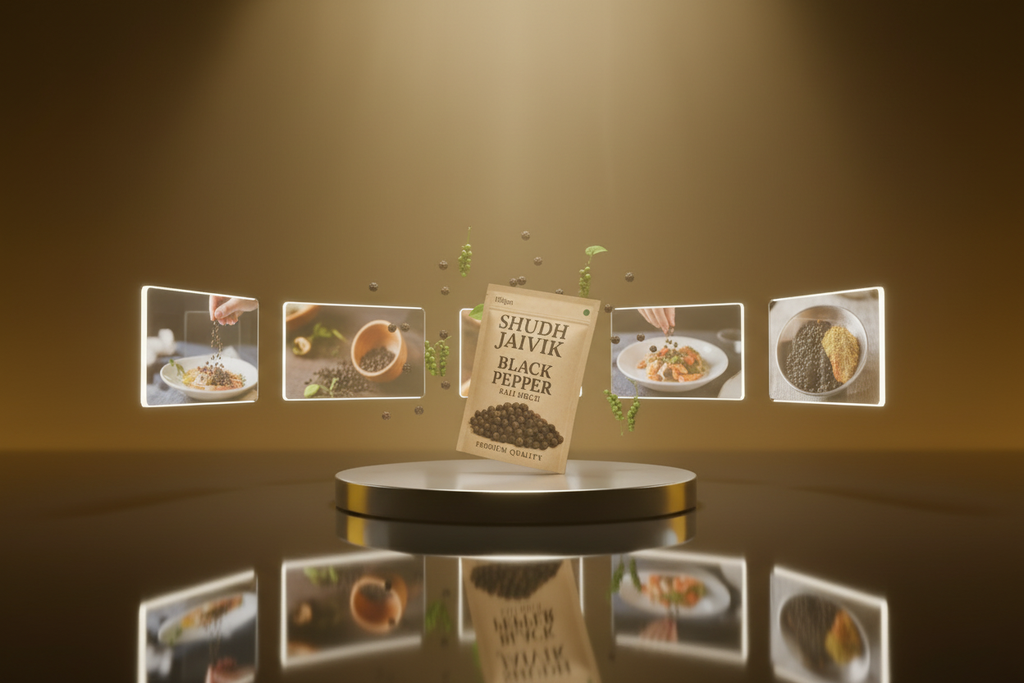 Shudh Jaivik Black Pepper - Premium 3D Display