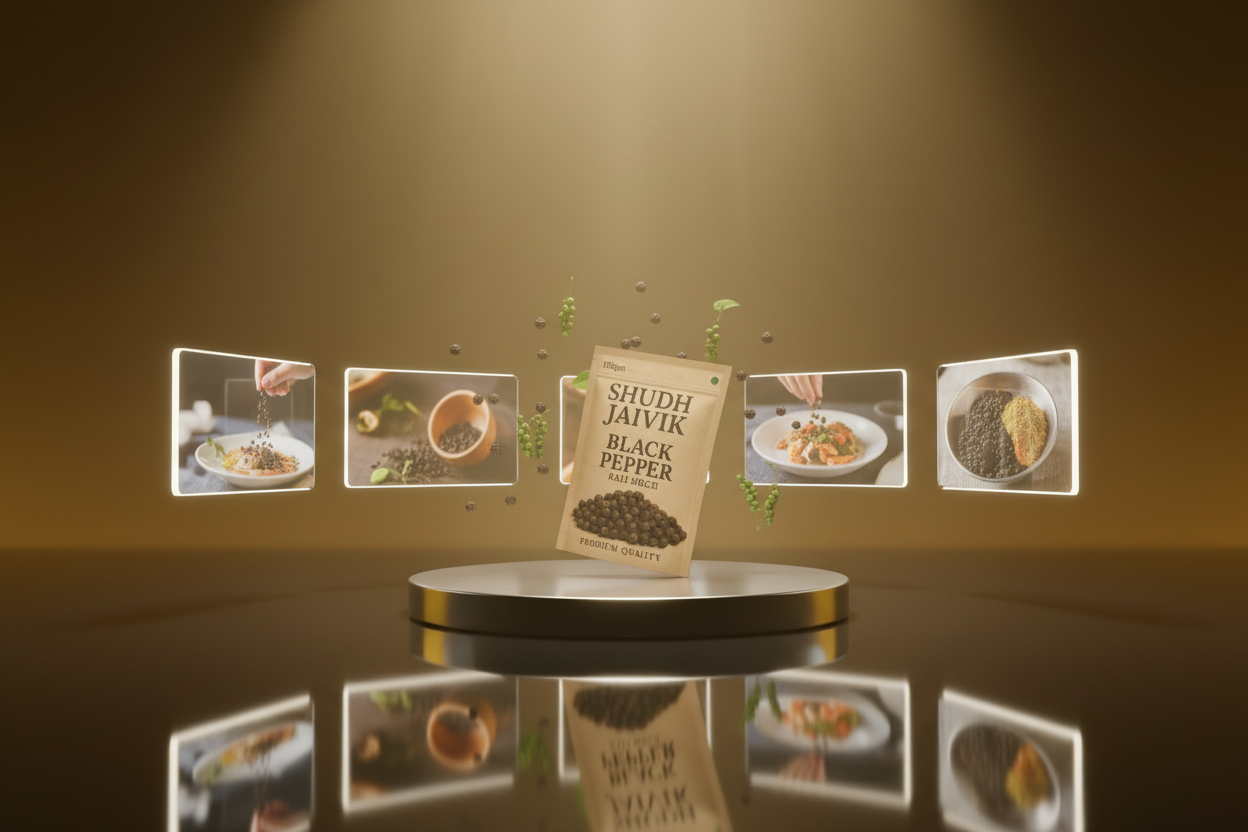 Shudh Jaivik Black Pepper - Premium 3D Display