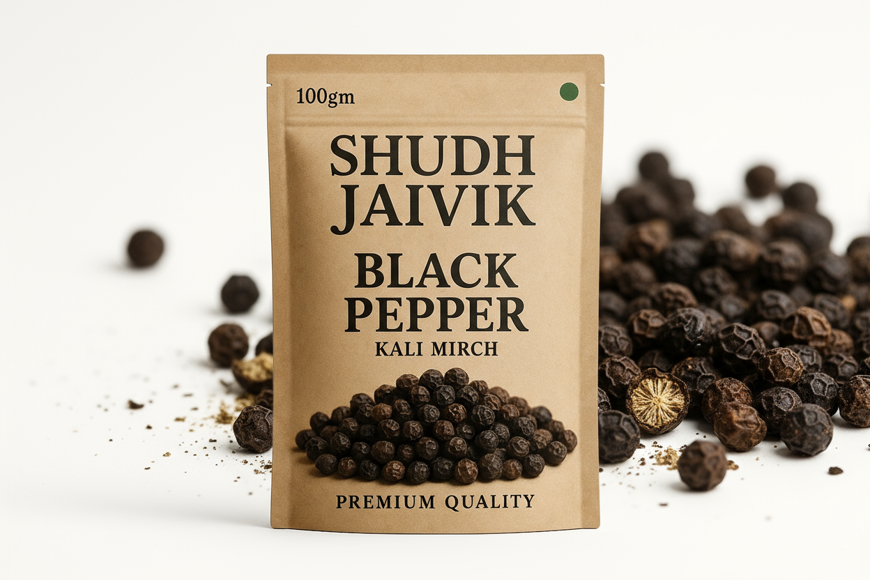 Shudh Jaivik Black Pepper - Texture Macro