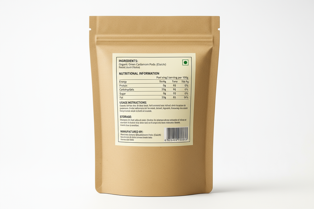 Shudh Jaivik Cardamom Back Label
