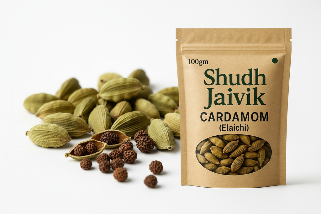 Shudh Jaivik Cardamom Macro Texture