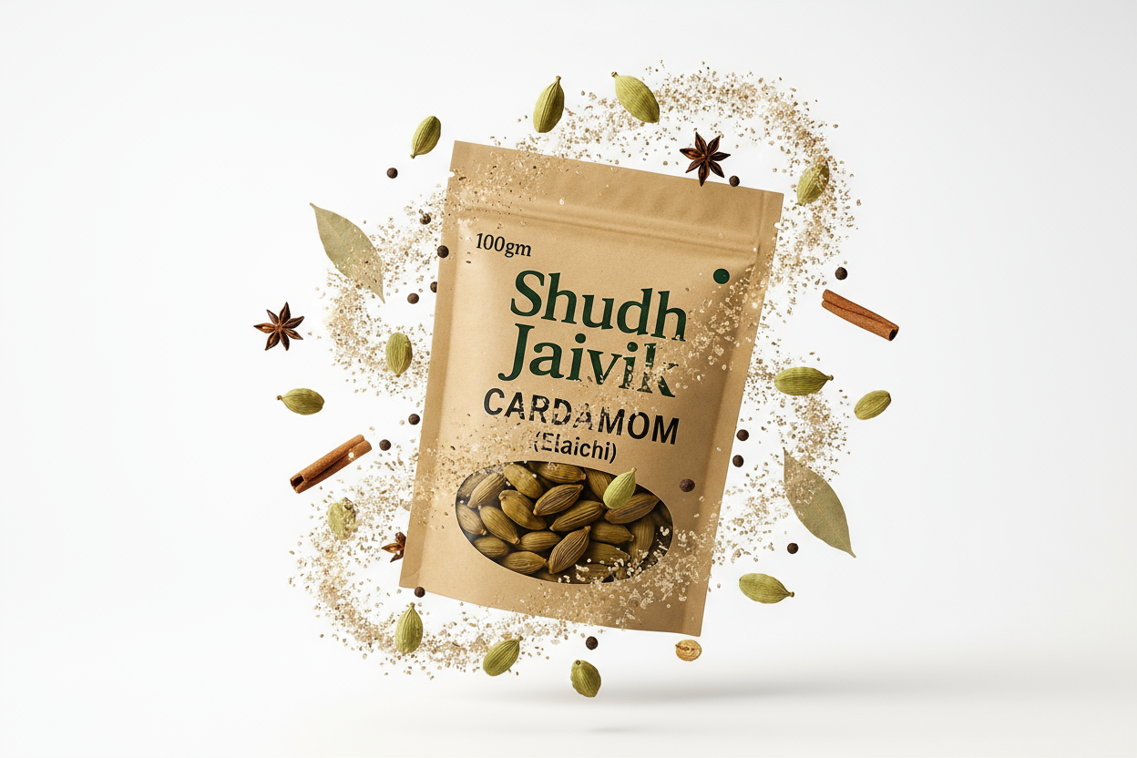 Shudh Jaivik Cardamom with Natural Ingredients