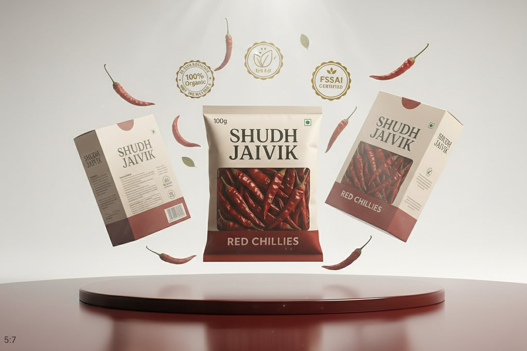 Shudh Jaivik Chillies Premium 3D Display