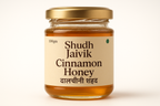 Shudh Jaivik Cinnamon Honey - Premium Glass Jar