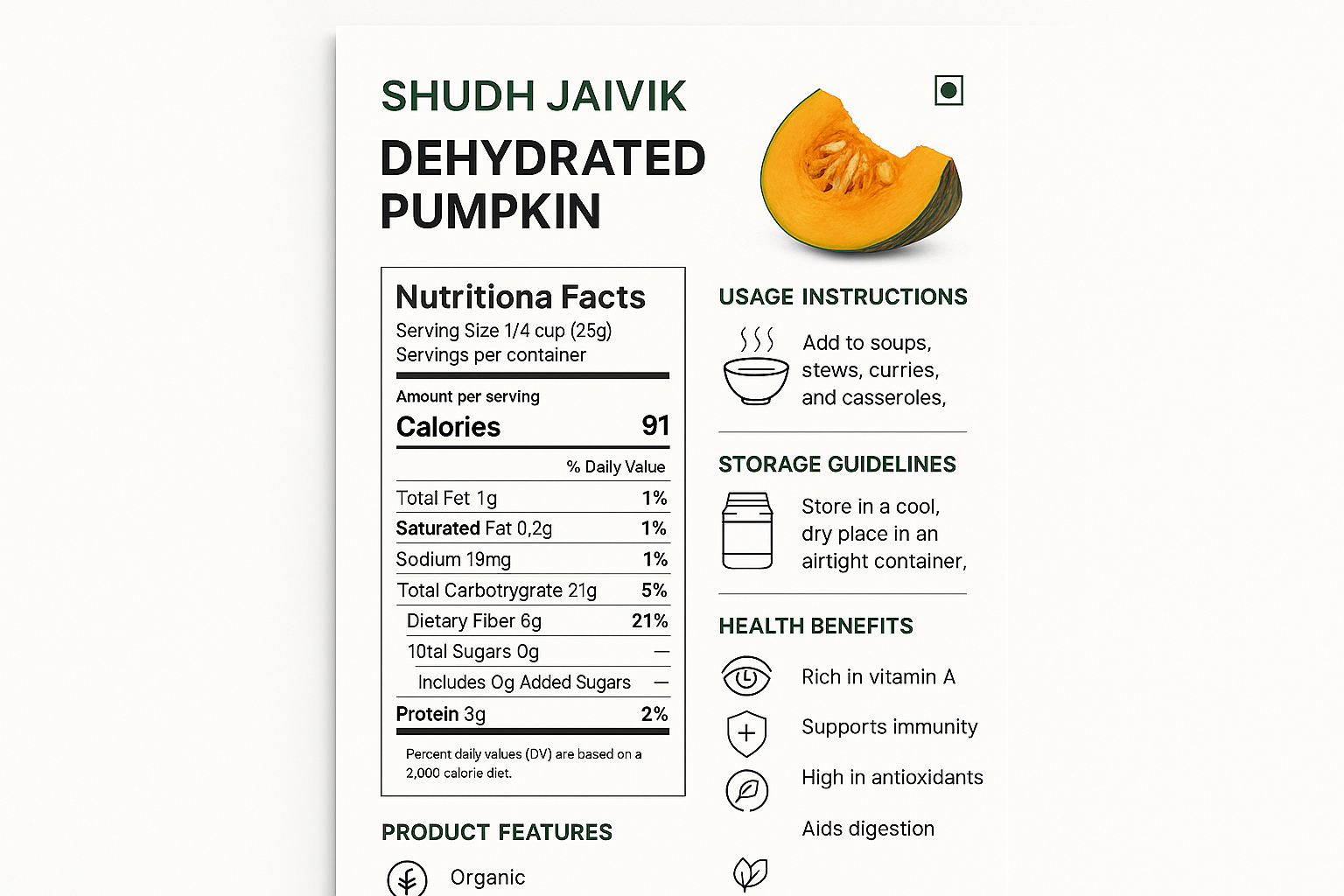 Shudh Jaivik - Complete Product Infographic