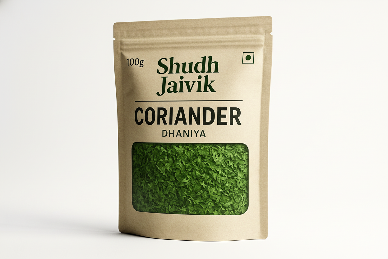 Shudh Jaivik Coriander 45° Angle
