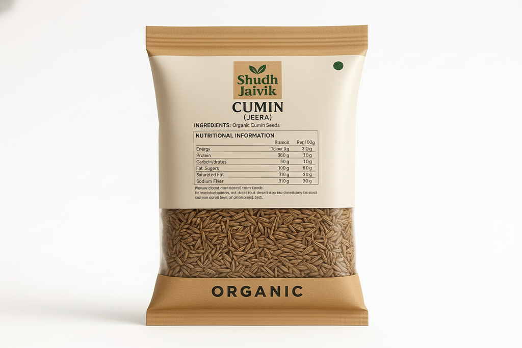 Shudh Jaivik Cumin Back Label