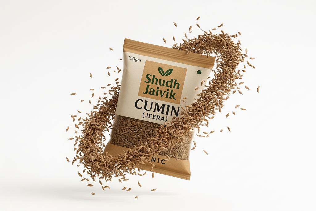 Shudh Jaivik Cumin with Floating Ingredients