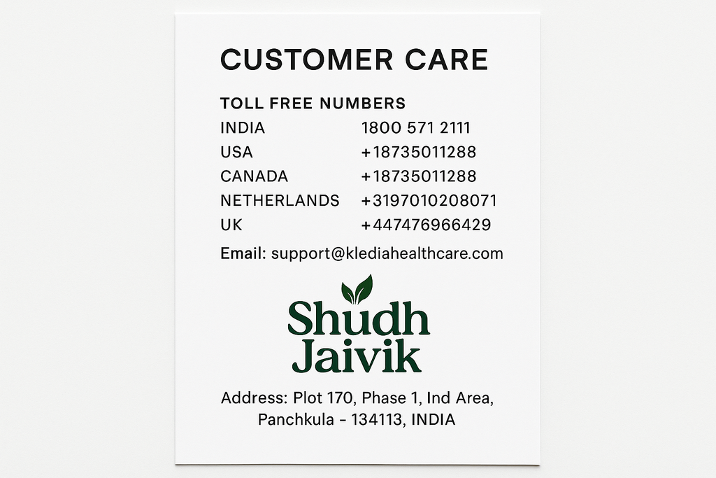 Shudh Jaivik - Customer Care Contact Details