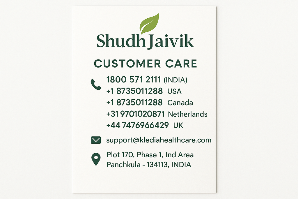 Shudh Jaivik - Customer Care Contact