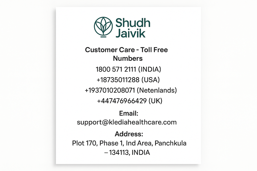 Shudh Jaivik - Customer Care Contact