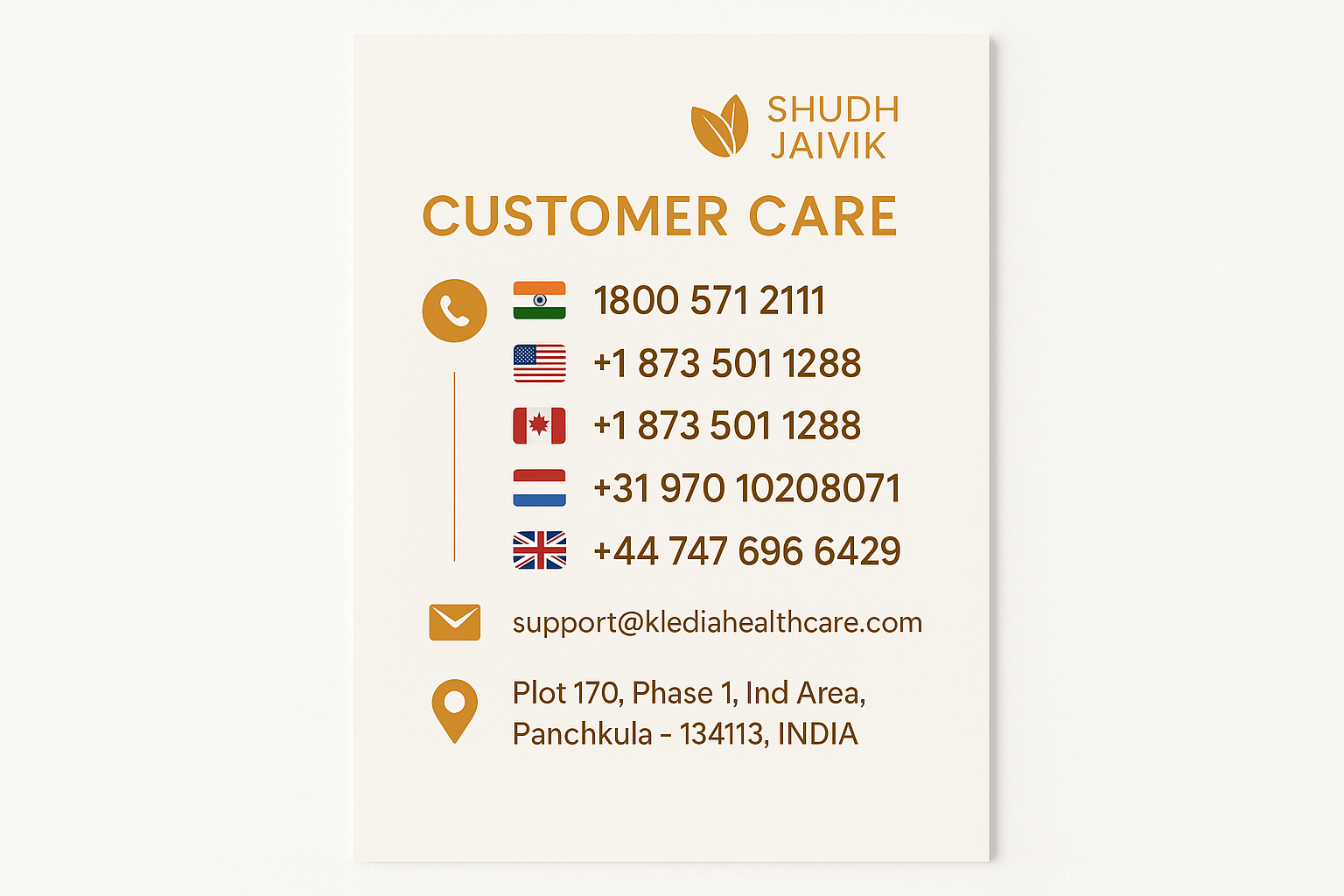 Shudh Jaivik Customer Care