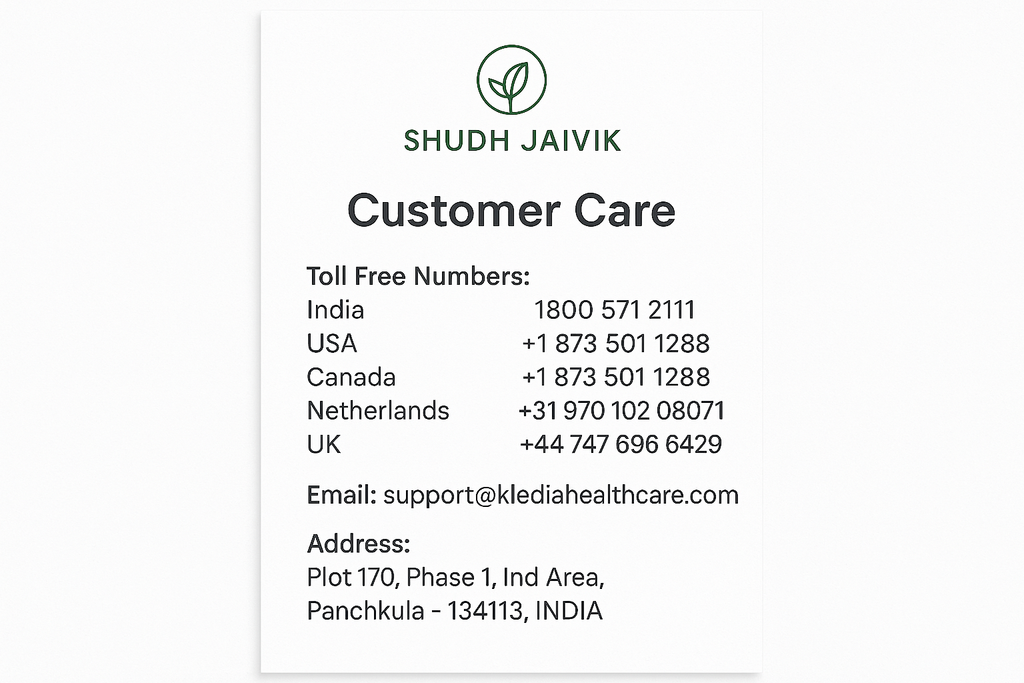 Shudh Jaivik Customer Care