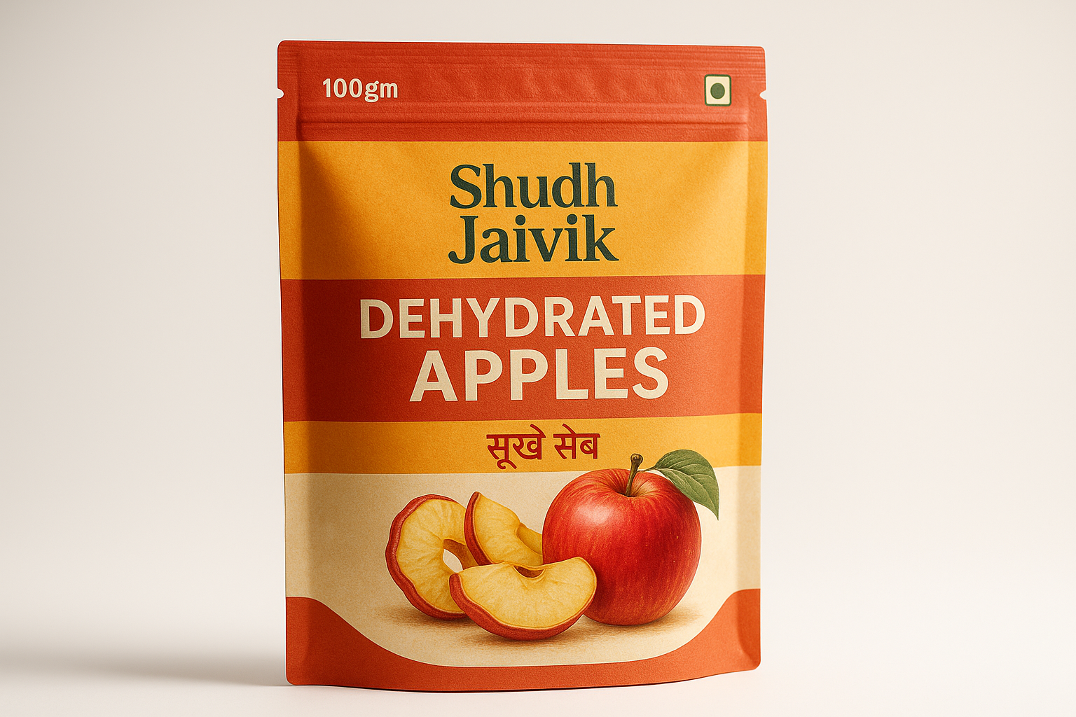 Shudh Jaivik Dehydrated Apples - Premium Packaging
