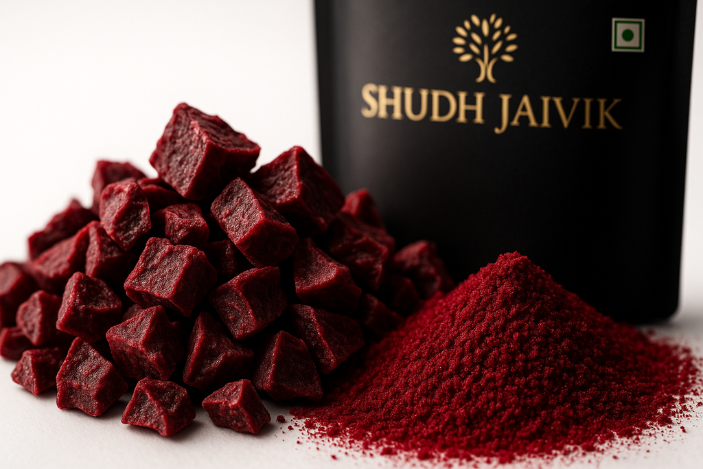 Shudh Jaivik Dehydrated Beetroot - Macro Texture Shot