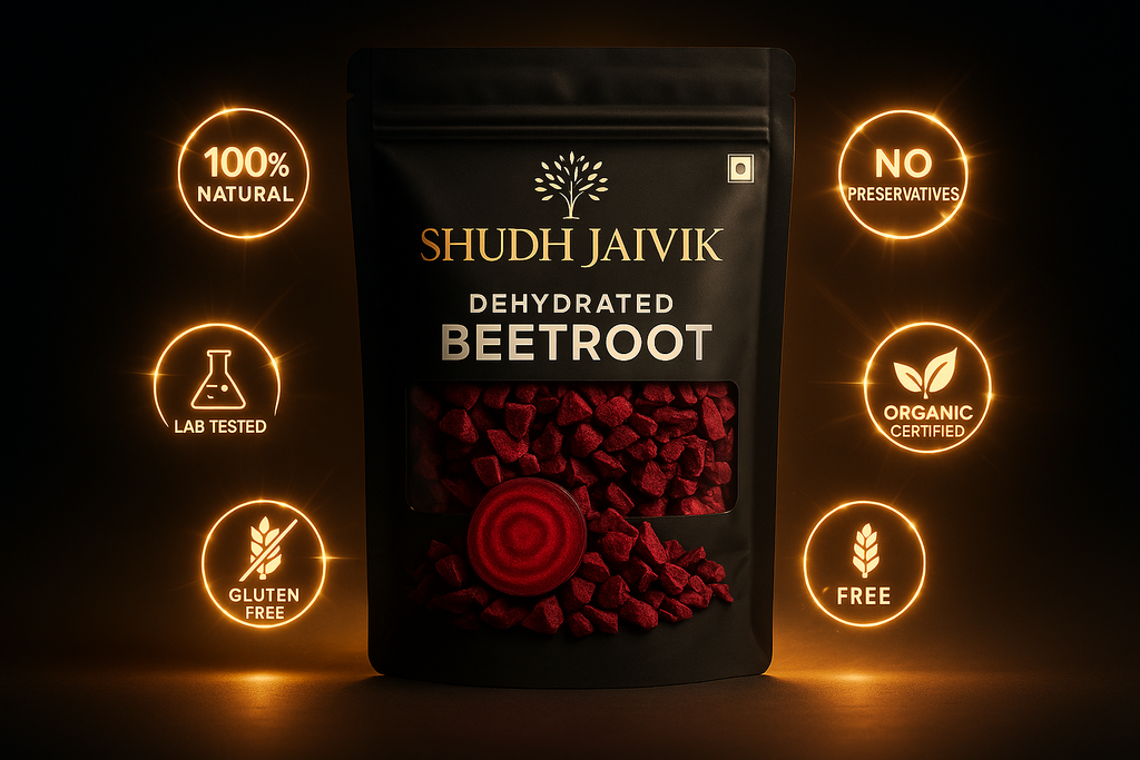 Shudh Jaivik Dehydrated Beetroot - Trust Badges