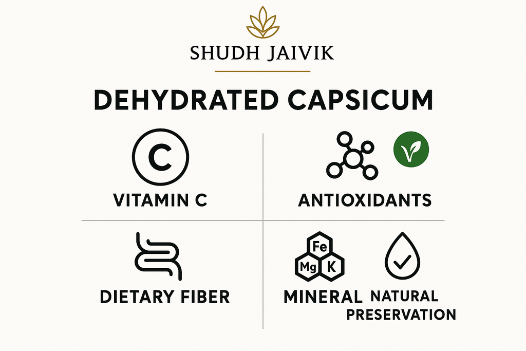 Shudh Jaivik Dehydrated Capsicum - Nutritional Benefits