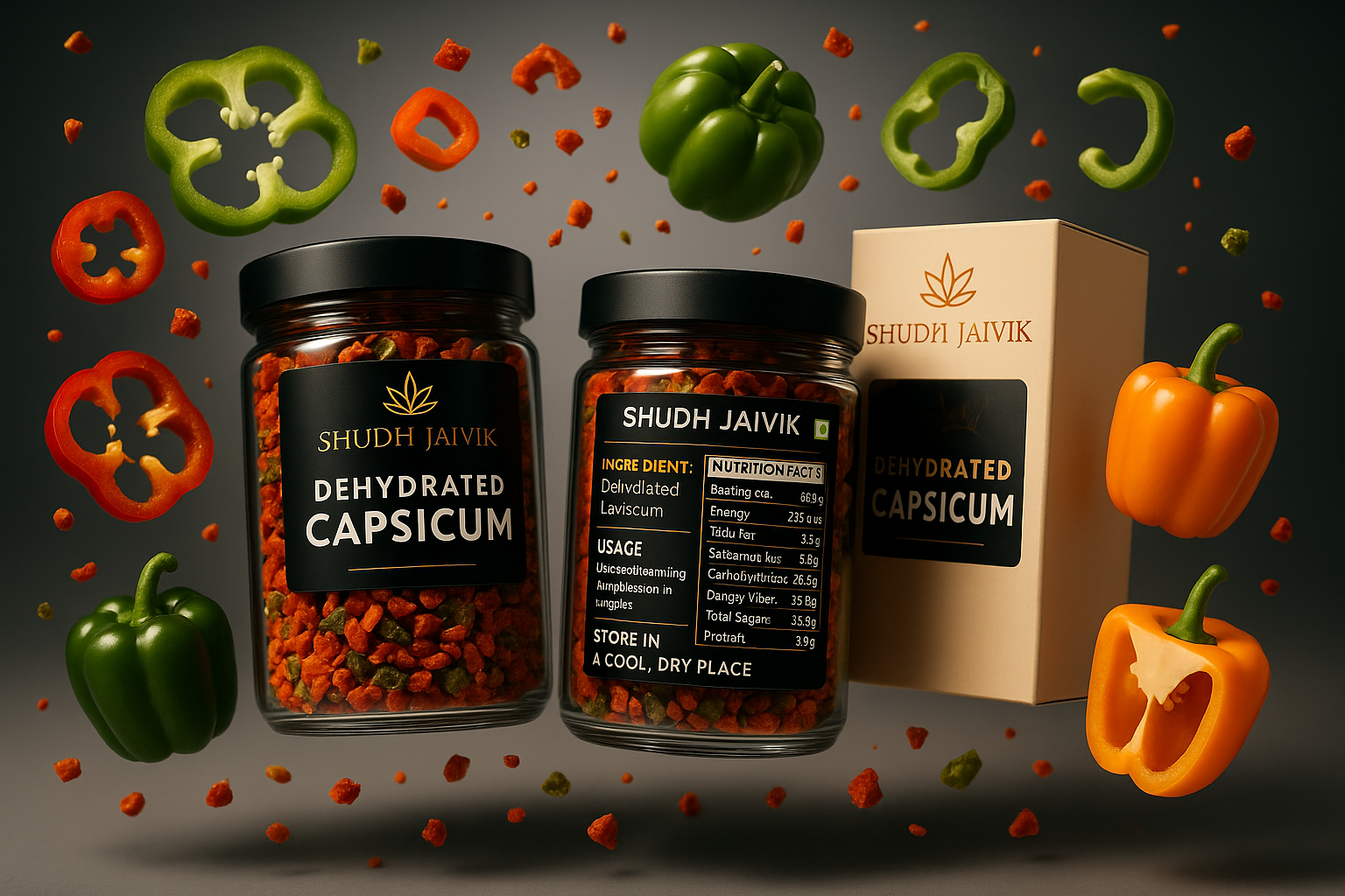 Shudh Jaivik Dehydrated Capsicum - Super Creative 3D Model