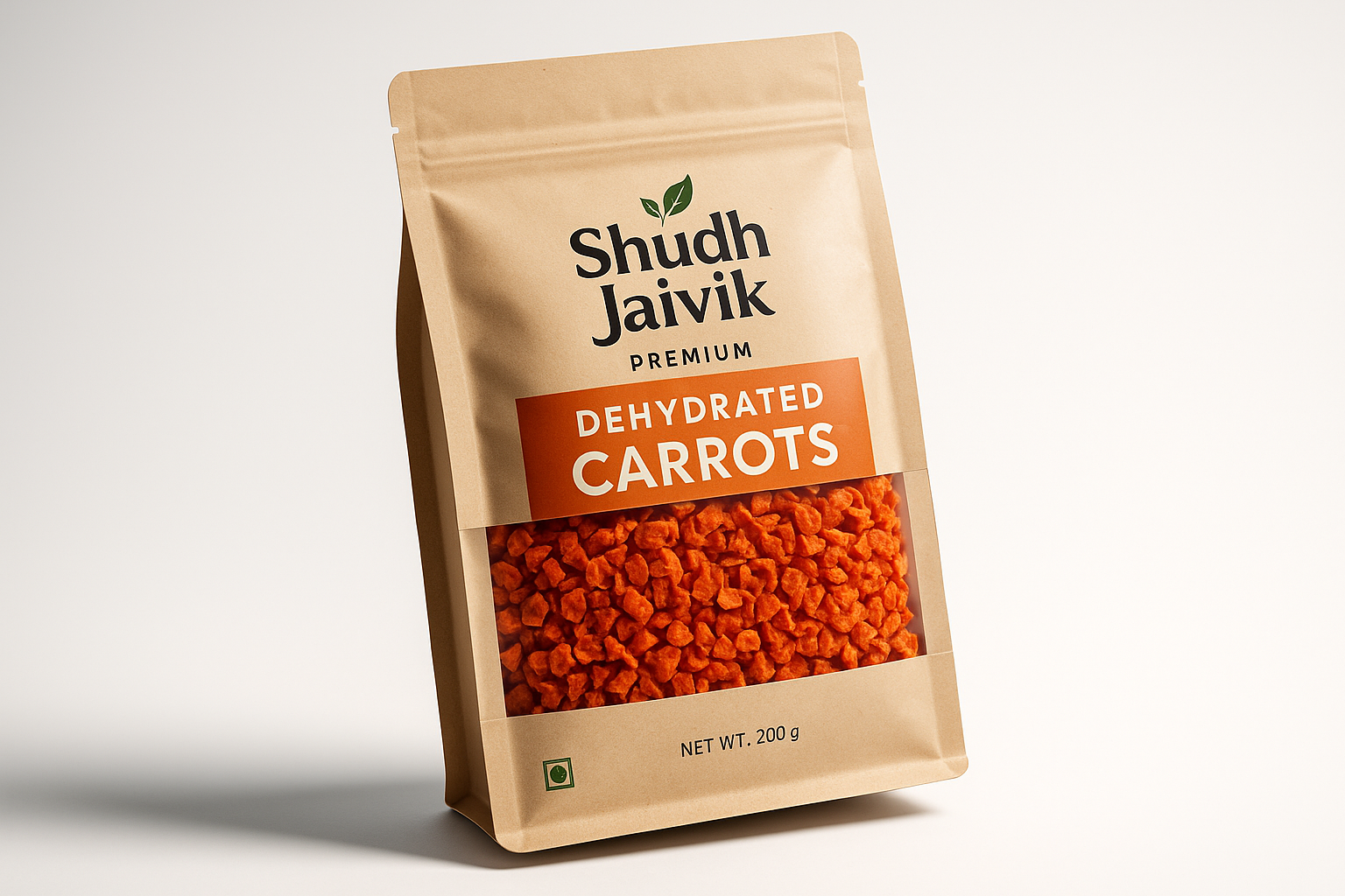 Shudh Jaivik Dehydrated Carrots - 45° Angle