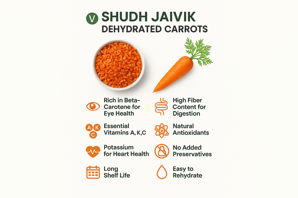 Shudh Jaivik Dehydrated Carrots - Benefits