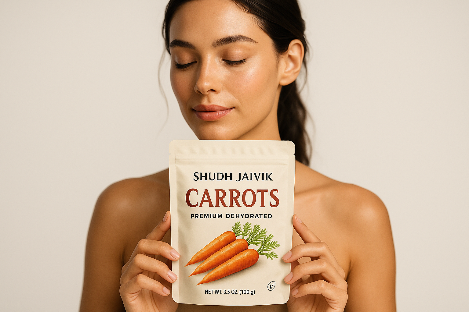 Shudh Jaivik Dehydrated Carrots - Lifestyle Model
