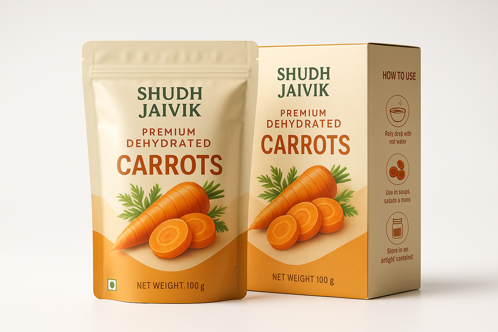 Shudh Jaivik Dehydrated Carrots - With Packaging Box