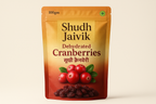 Shudh Jaivik Dehydrated Cranberries - Premium Packaging