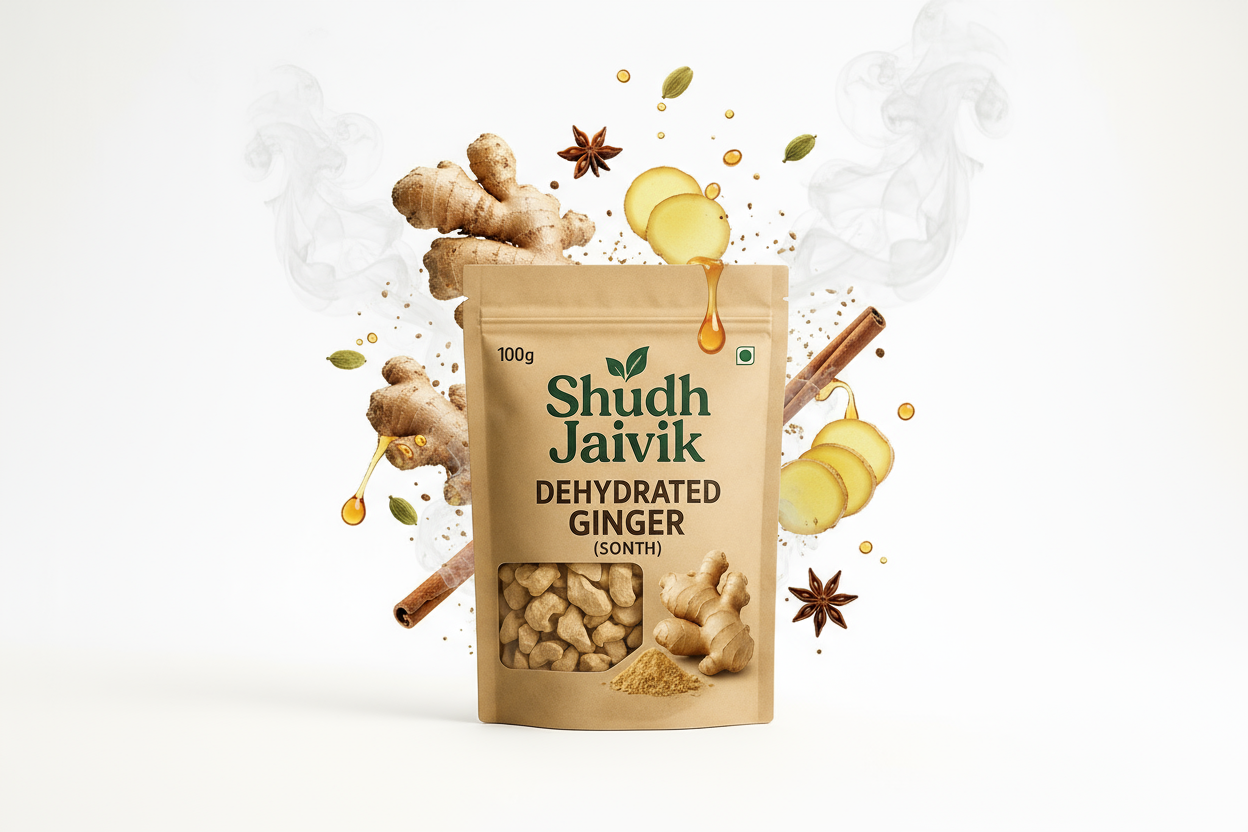 Shudh Jaivik Dehydrated Ginger with Natural Ingredients