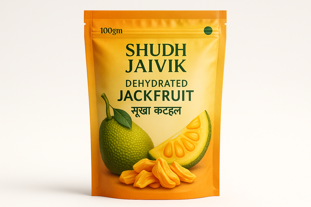 Shudh Jaivik Dehydrated Jackfruit Premium Packaging