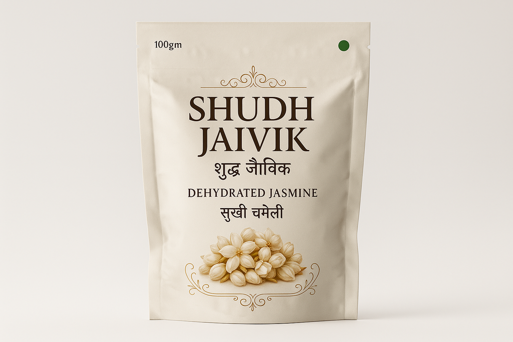 Shudh Jaivik Dehydrated Jasmine Premium Packaging