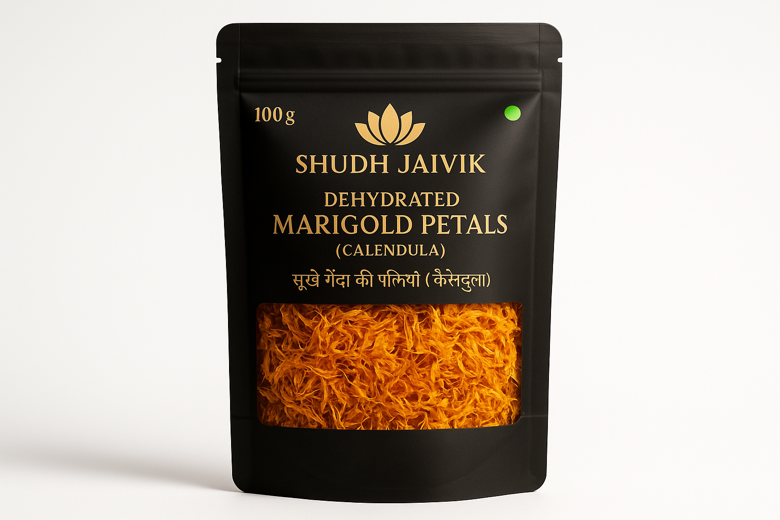 Shudh Jaivik Dehydrated Marigold Petals - Front View