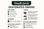 Shudh Jaivik Dehydrated Onions - Complete Product Infographic