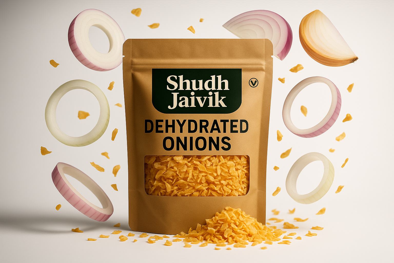 Shudh Jaivik Dehydrated Onions - Creative with Natural Ingredients