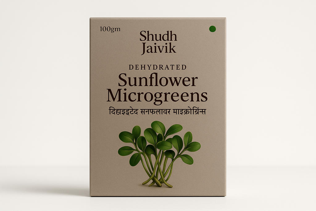 Shudh Jaivik Dehydrated Sunflower Microgreens - Clean Premium Design