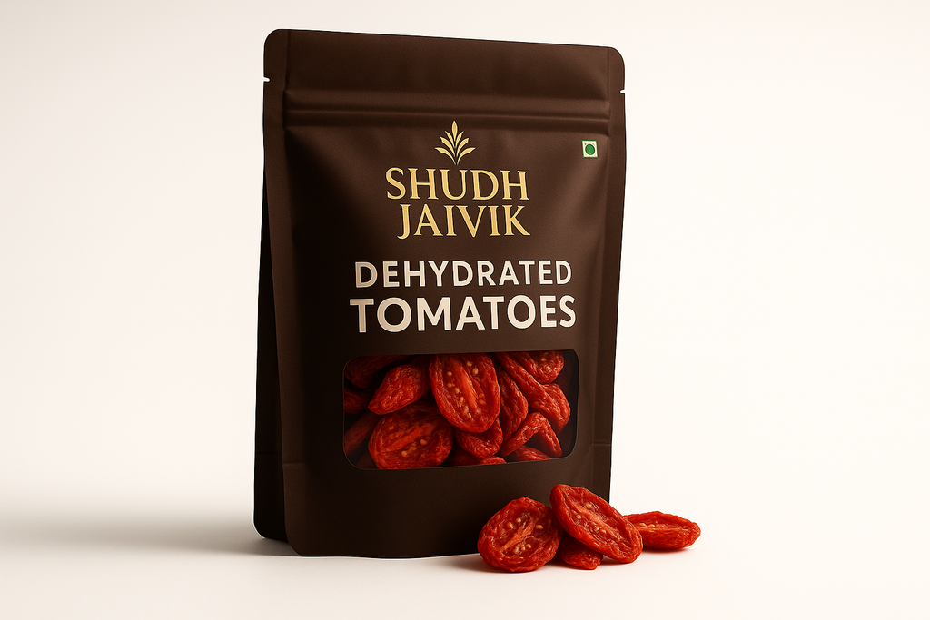Shudh Jaivik Dehydrated Tomatoes - 45° Angle View
