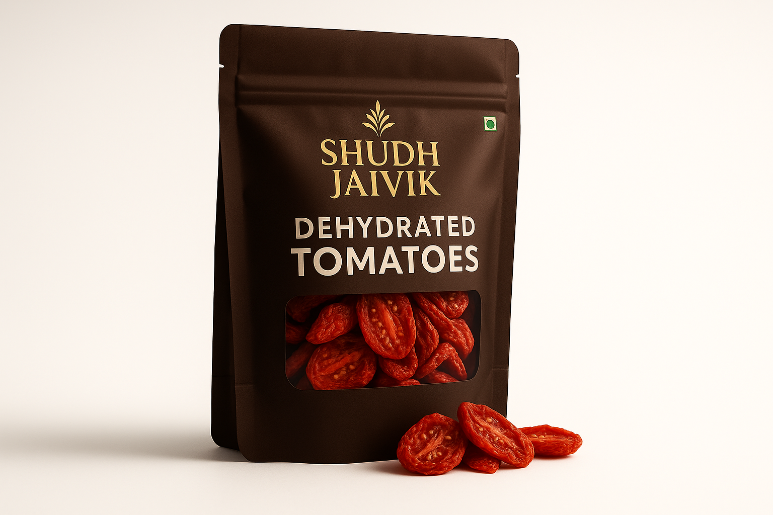 Shudh Jaivik Dehydrated Tomatoes - 45° Angle View