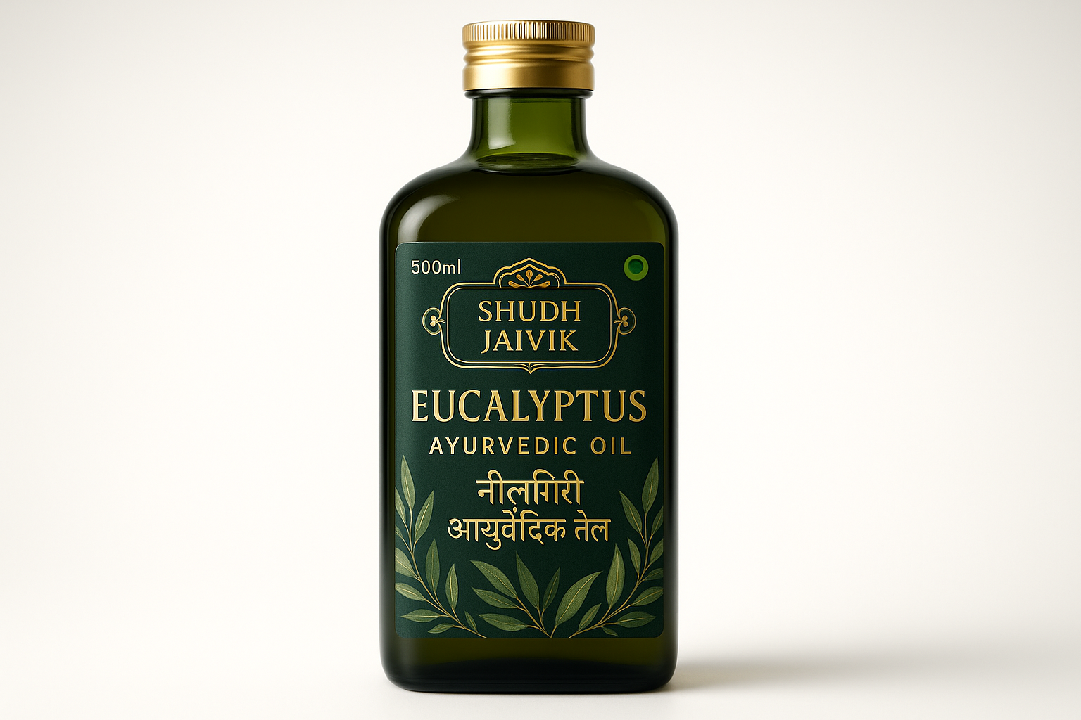 Shudh Jaivik Eucalyptus Ayurvedic Oil - Premium Product Photography