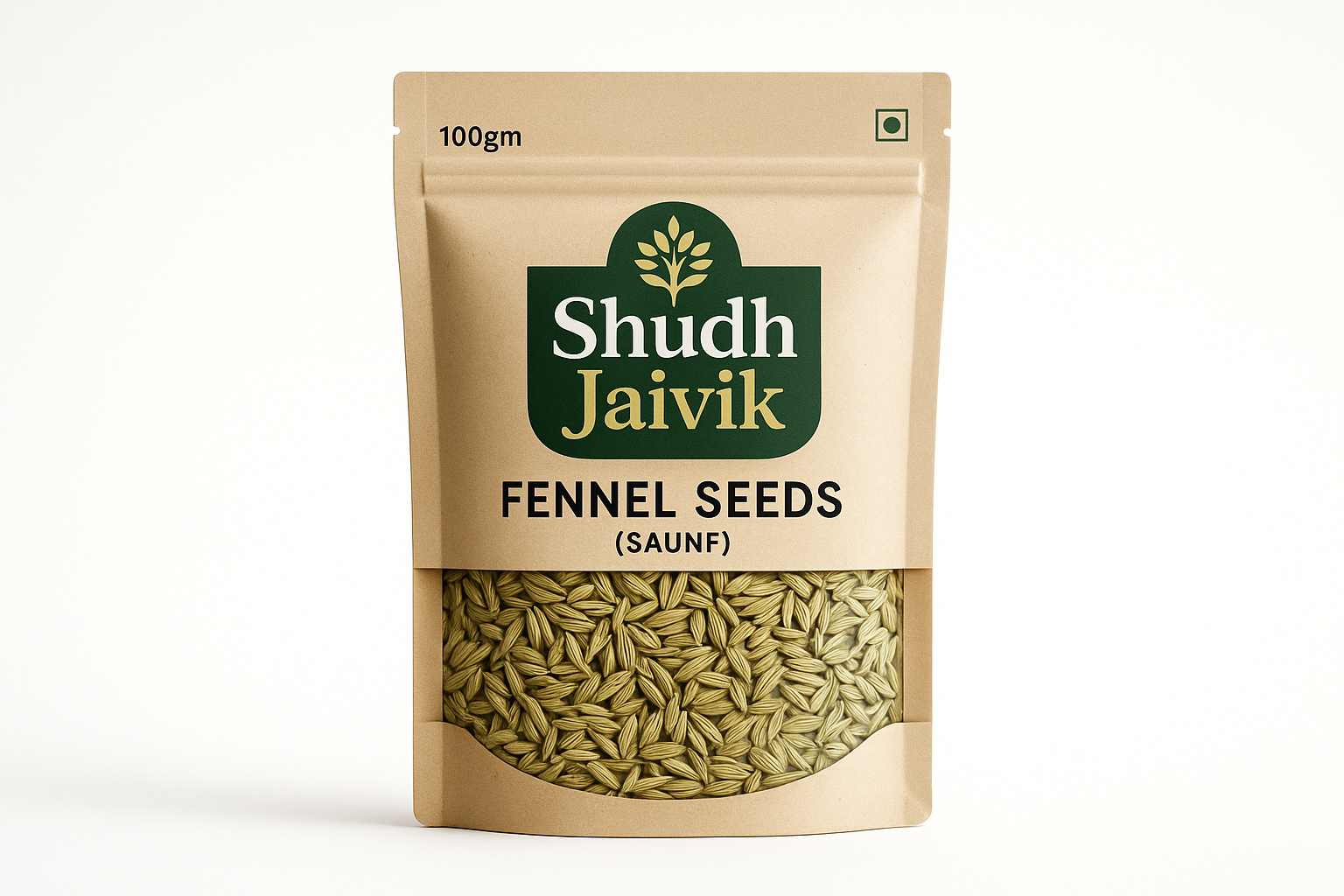 Shudh Jaivik Fennel Seeds - Front View