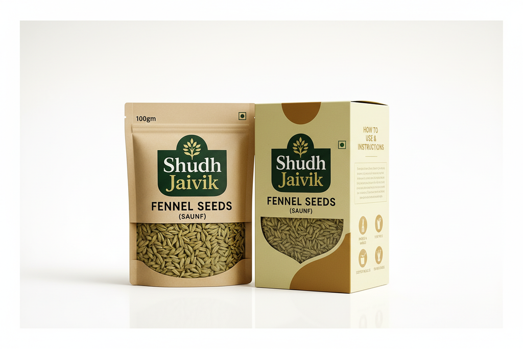 Shudh Jaivik Fennel Seeds - With Carton Box