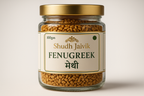 Shudh Jaivik Fenugreek Premium Glass Jar - Front View