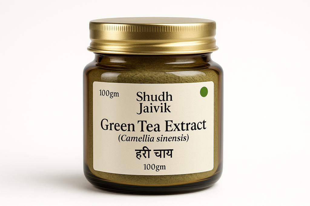 Shudh Jaivik Green Tea Extract - Premium Glass Jar