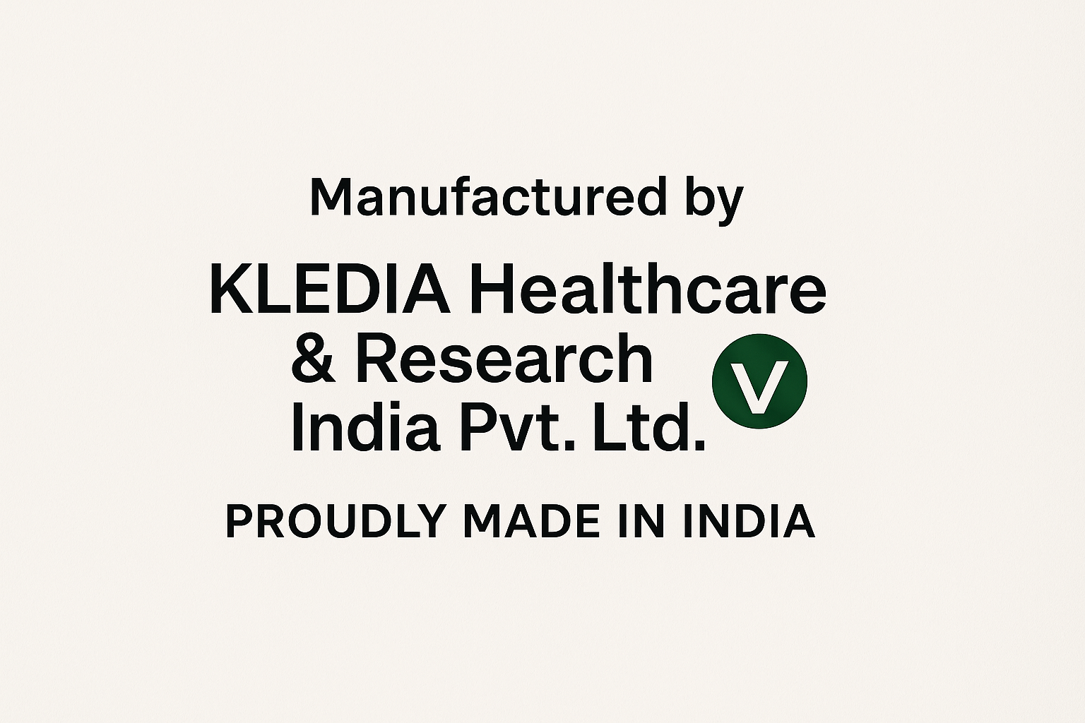 Shudh Jaivik - KLEDIA Healthcare Manufacturing